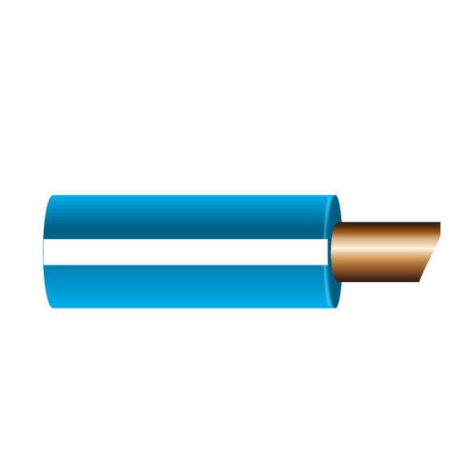 OEX Automotive Cable Single Core 3mm Blue W/White Trace 30M Roll ACX0717