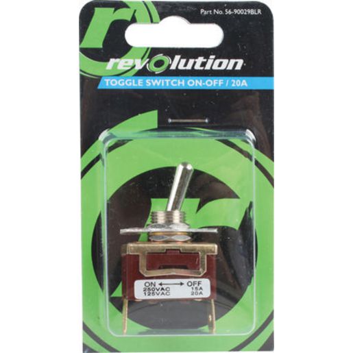 Revolution Toggle Switch On/Off Spst (Contacts Rated 20A @ 12V) - Pack Of 10 56-90029BR