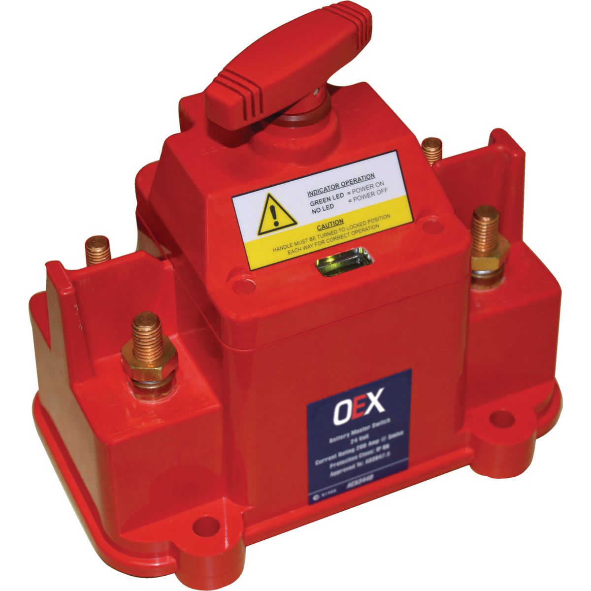 OEX Battery Master / Isolation Switch On/Off Dpst 24V Green Illuminated (Contacts Rated 200A @ 24V) ACX3440L