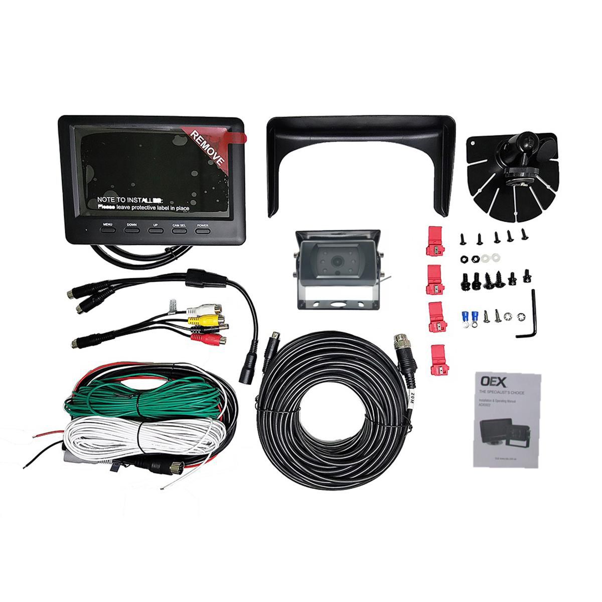 OEX 7 Inch LCD Colour Monitor & Camera Kit 12-24V ACX5922