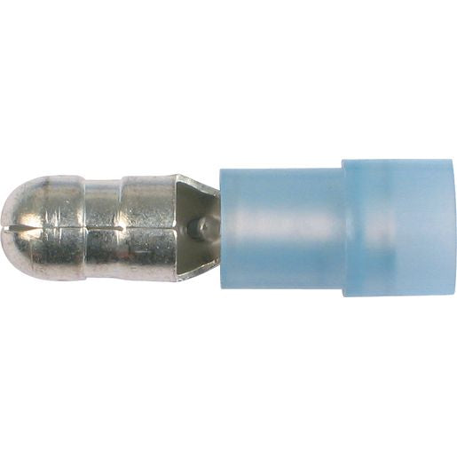 OEX Crimp Terminal Male Bullet Blue Terminal Size 4mm Polycarbonate 12 Pce ACX3030BL
