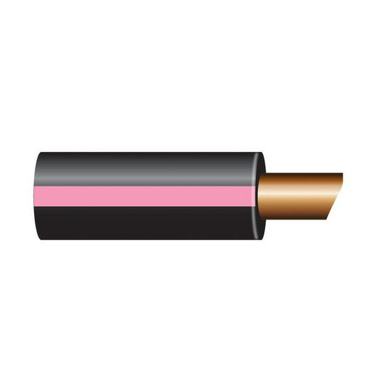 OEX Automotive Cable Single Core 2mm Black W/Pink Trace 50M Roll ACX0575