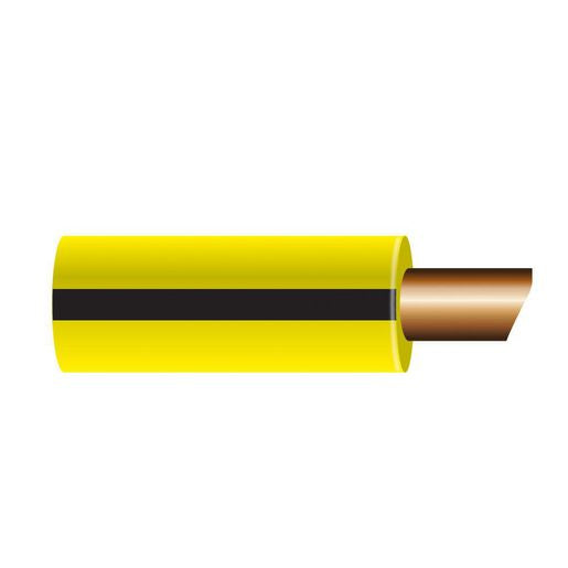 OEX 3mm Single Core Automotive Cable, Yellow With Black Trace - 100M Roll ACX0359