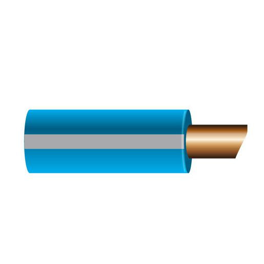 OEX 3mm Single Core Automotive Cable, Blue With Grey Trace - 500M Roll ACX0615/500