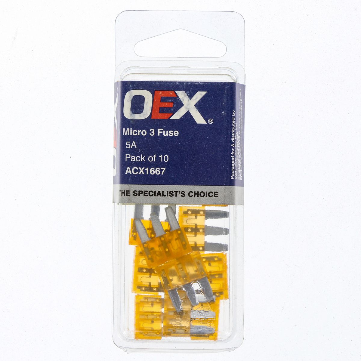 OEX Fuse Micro 3-Blade 5A Tan (Pack of 10) ACX1667