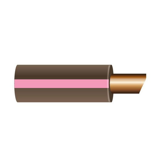 OEX Automotive Cable Single Core 3mm Brown W/Pink Trace 100M Roll ACX0331