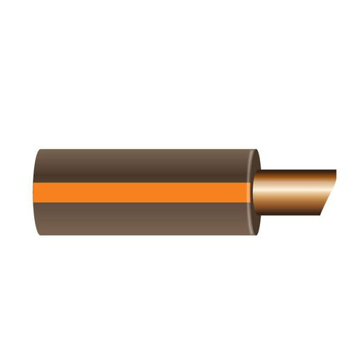 OEX Automotive Cable Single Core 3mm Brown W/Orange Trace 100M Roll ACX0332