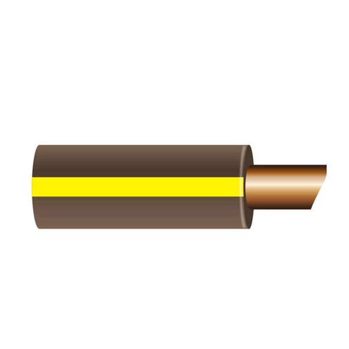 OEX Automotive Cable Single Core 3mm Brown W/Yellow Trace 100M Roll ACX0334