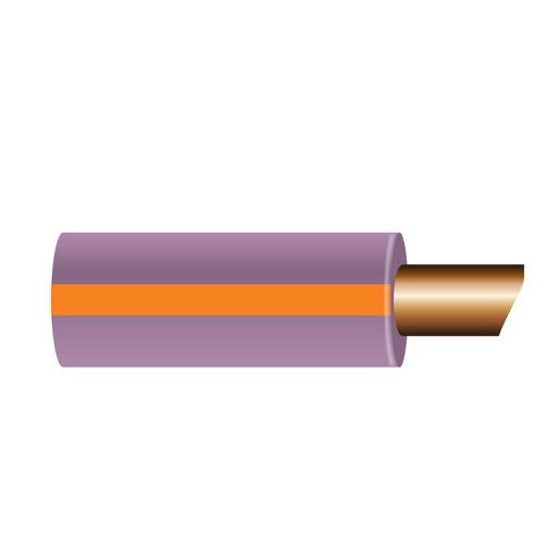 OEX 3mm Single Core Automotive Cable, Violet With Orange Trace - 100M Roll ACX0348
