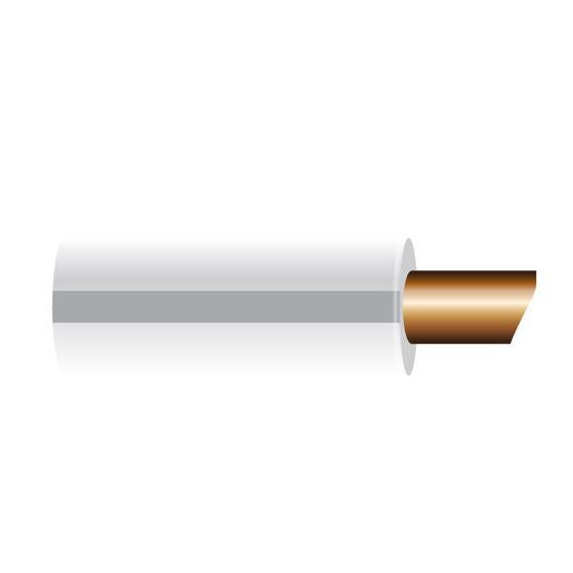 OEX 3mm Single Core Automotive Cable, White With Grey Trace - 100M Roll ACX0355