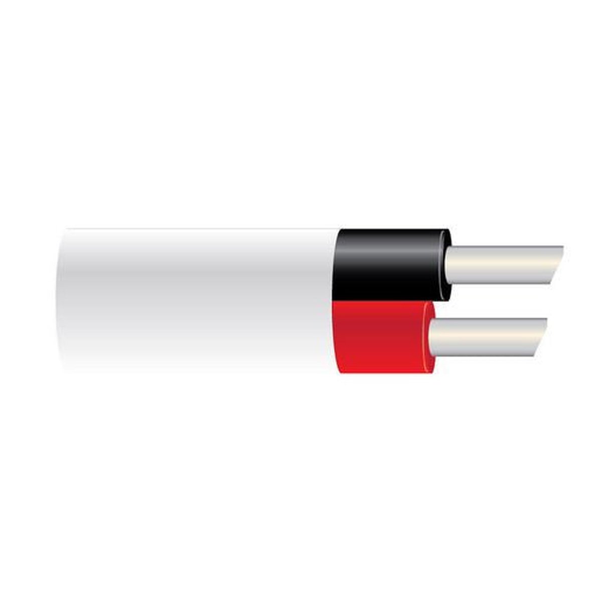 OEX Tinned Marine Cable Twin Core 4mm Red/Black W/White Sheath 100M Roll ACX0966L