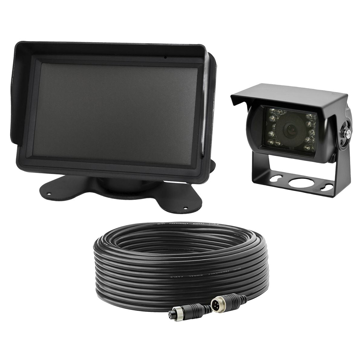 Ecco Camera Kit 5In Colour Lcd Monitor With Night Sensor & cmos 18 LED Infrared Camera 12-24V (Up To 3 Cameras) K5000B