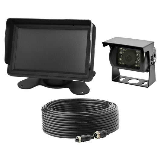 Ecco Camera Kit 5In Colour Lcd Monitor With Night Sensor & cmos 18 LED Infrared Camera 12-24V (Up To 3 Cameras) K5000B