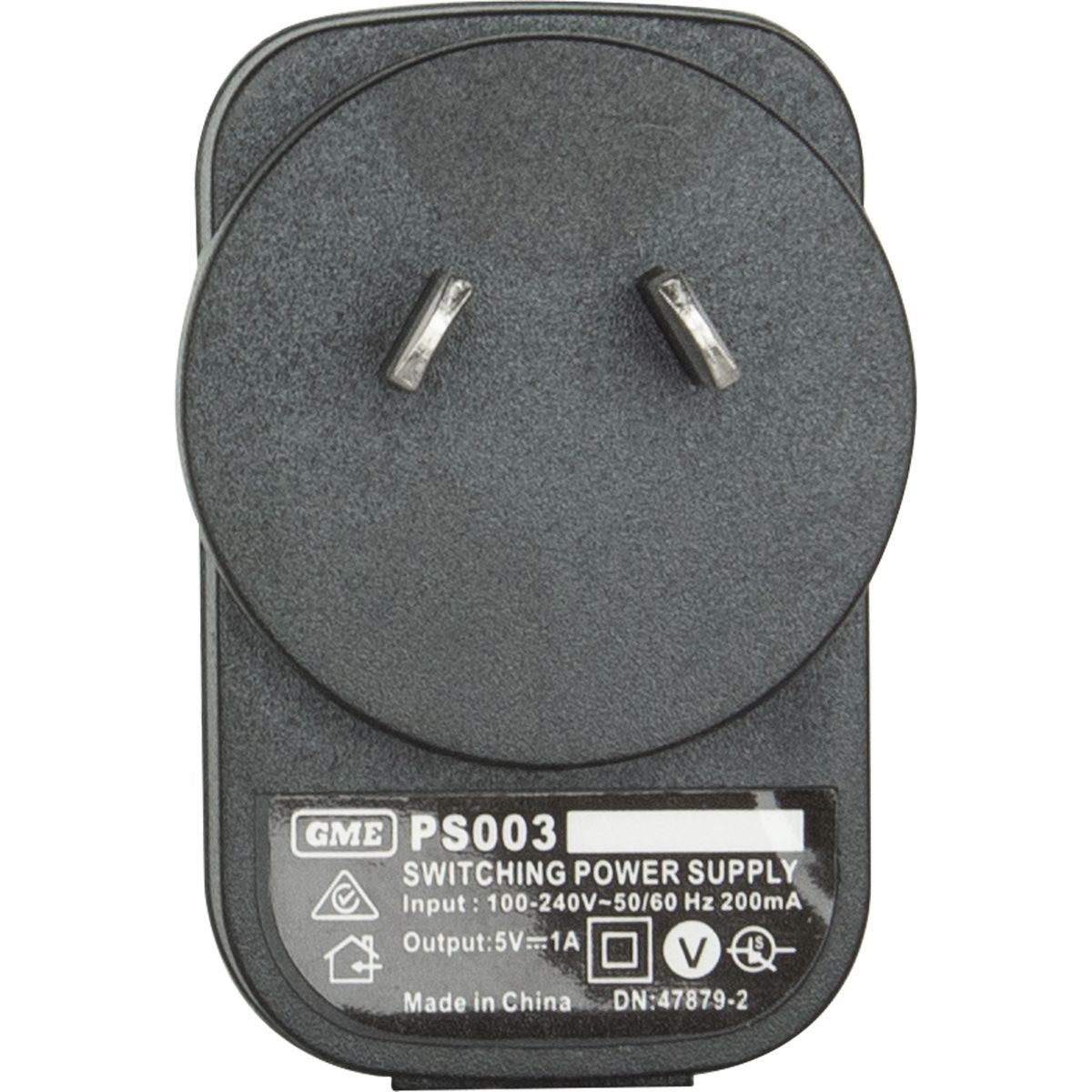 GME Power Adapter AC USB (Suits TX665/TX667/TX675/TX677) PS003