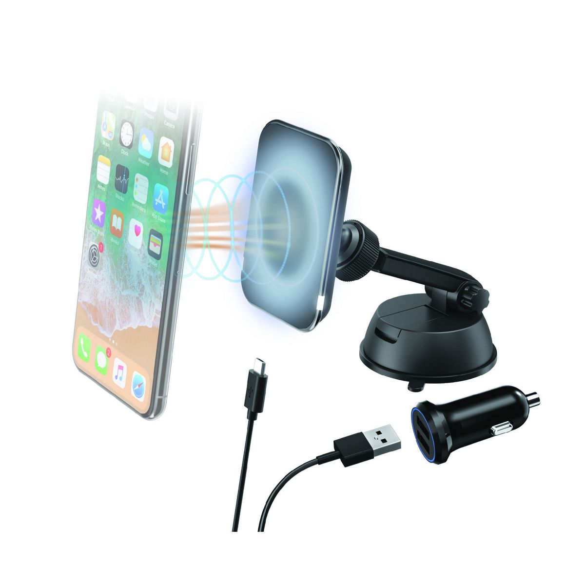 Aerpro Wireless Phone Charger Suction Magnetic Mount APWMSHLD