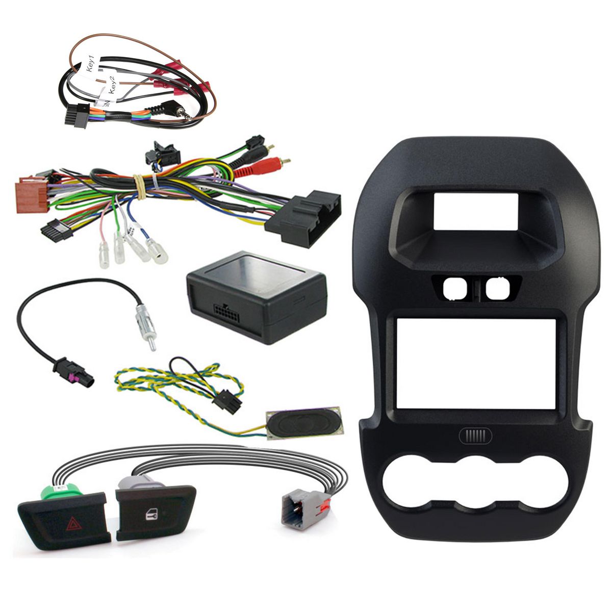 Aerpro Double Din Headunit Installation Kit Black Suits Ford Ranger 4.2" OEM Display FP8083KC