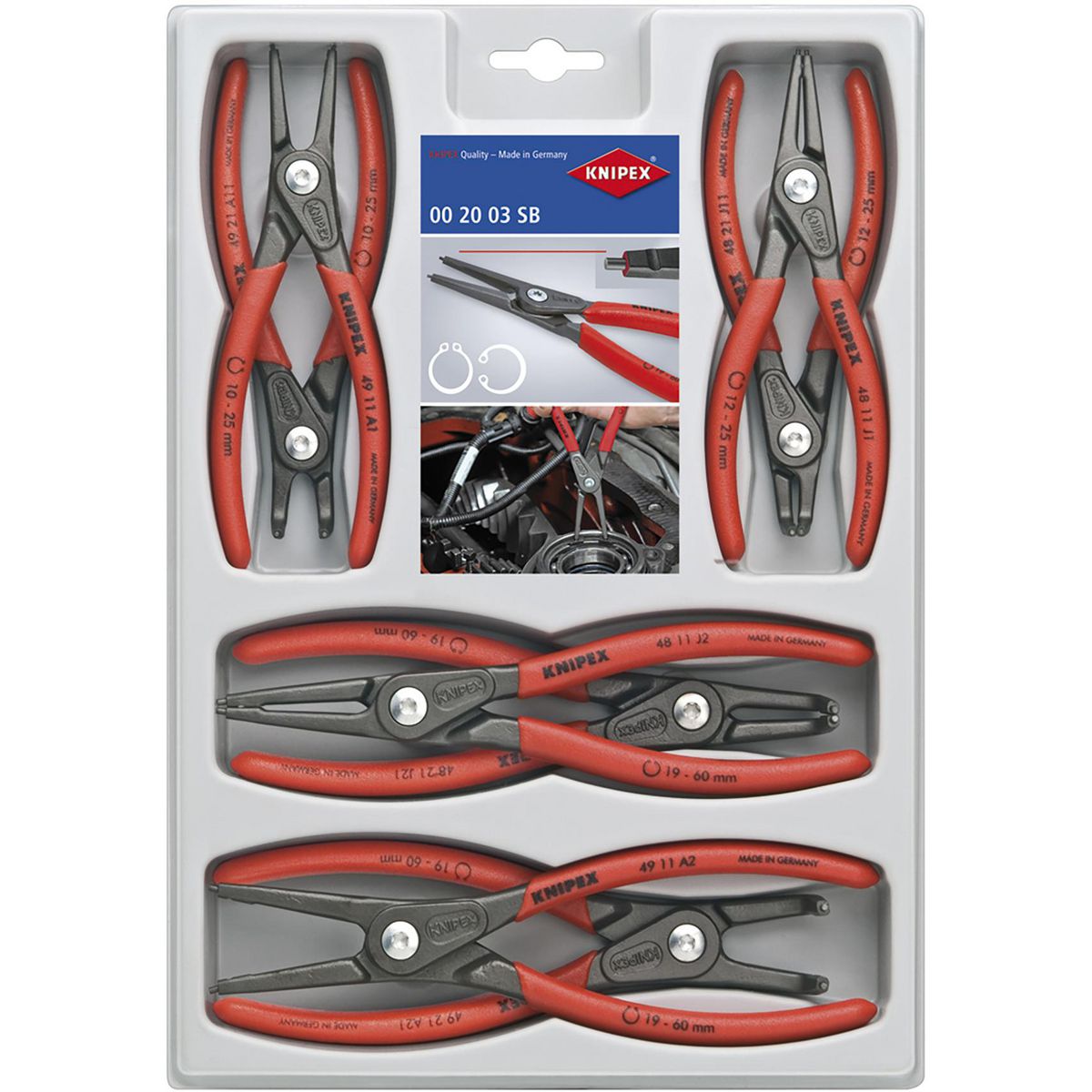 KNIPEX Precision Circlip Pliers Set 002004SB
