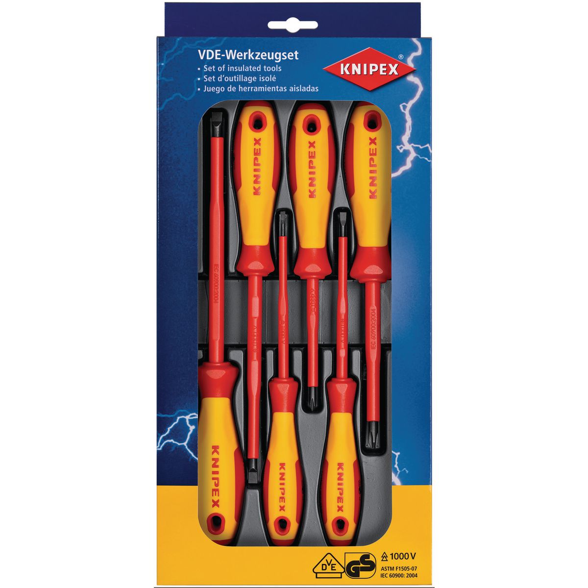 KNIPEX 1000V Screwdriver Set 6Pc 002012V01