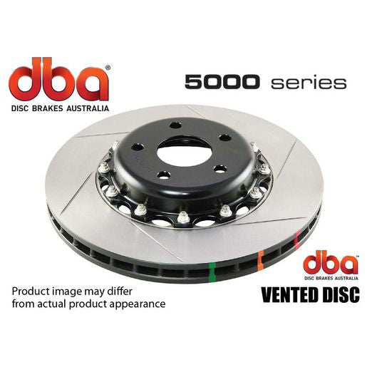 DBA HD 5000 Drilled Slotted 2Pc Brake Rotor Single Front DBA52500BLKXS