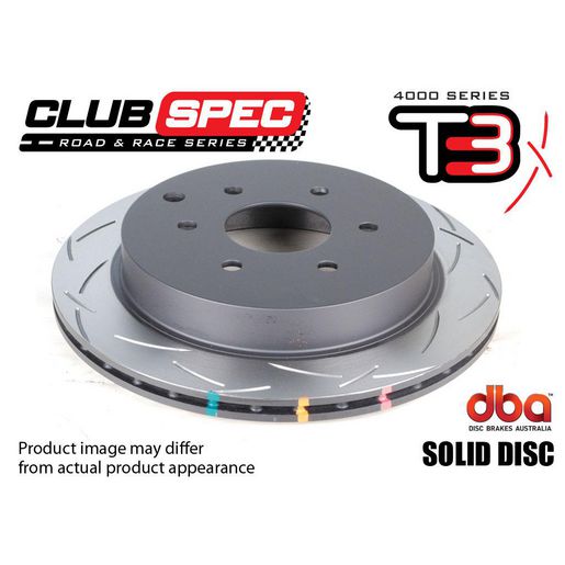 DBA T3 4000 4x4 Slotted Brake Rotor Single Rear DBA4088S