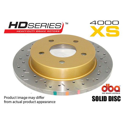 DBA HD 4000 Drilled Slotted Brake Rotor Single Rear DBA4553XS