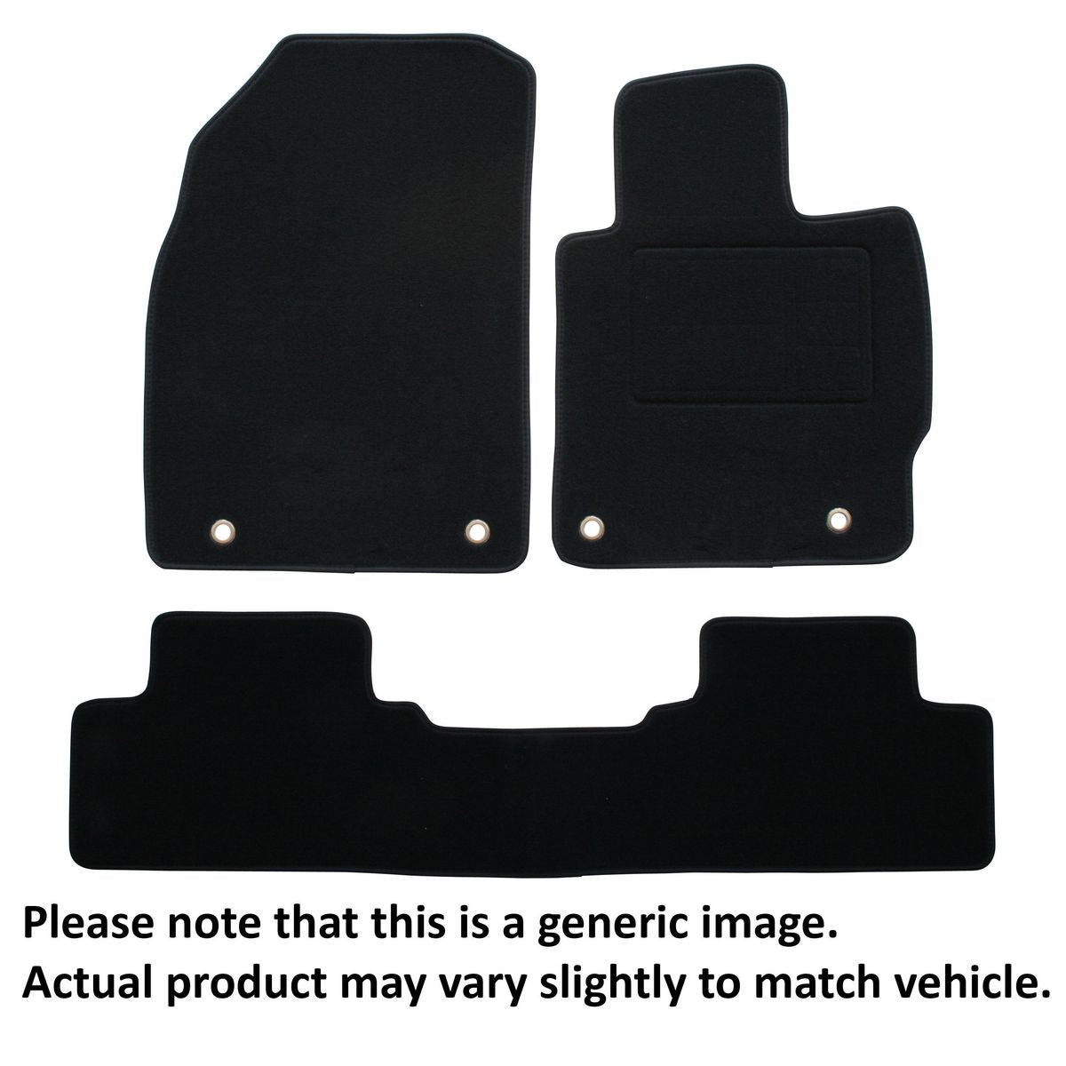 Sunland Floormats fits TOYOTA HILUX (VZN167R - 2 & 4 Door) 3 Piece - Black