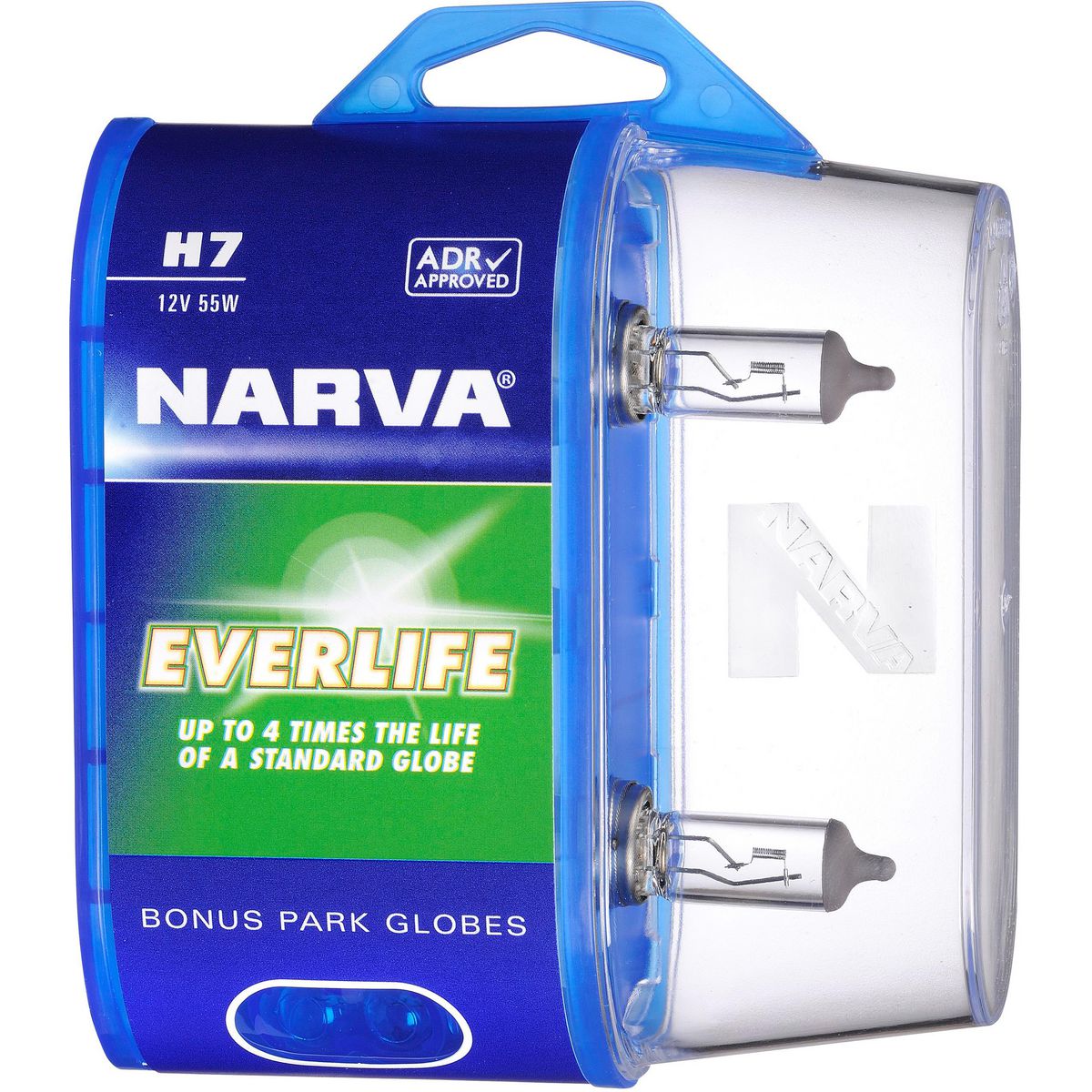 Narva H7 12V 55W Everlife Long Life Halogen Headlight Globes 2Pk