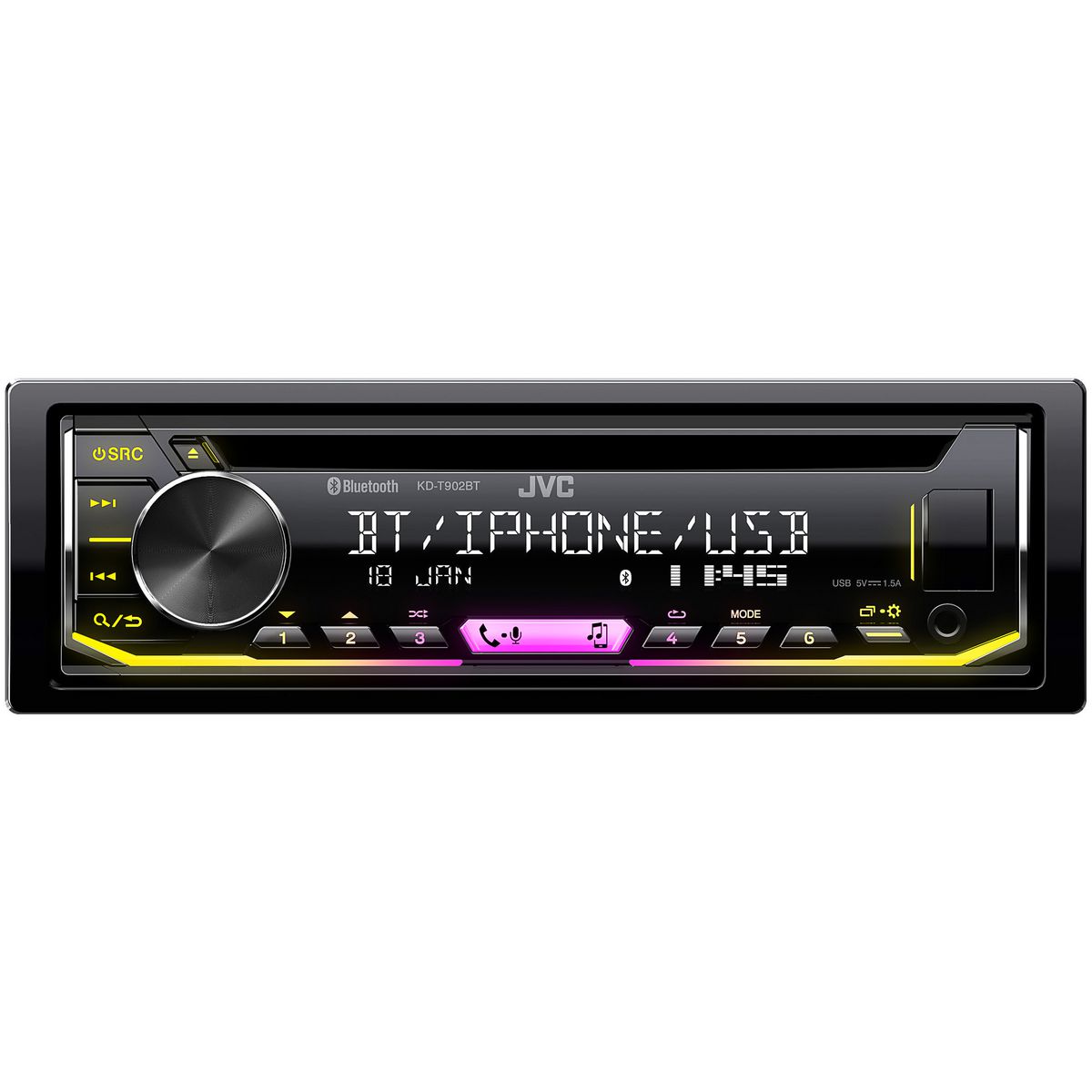 JVC KD-T902BT Dual Bluetooth USB CD Tuner KD-T902BT