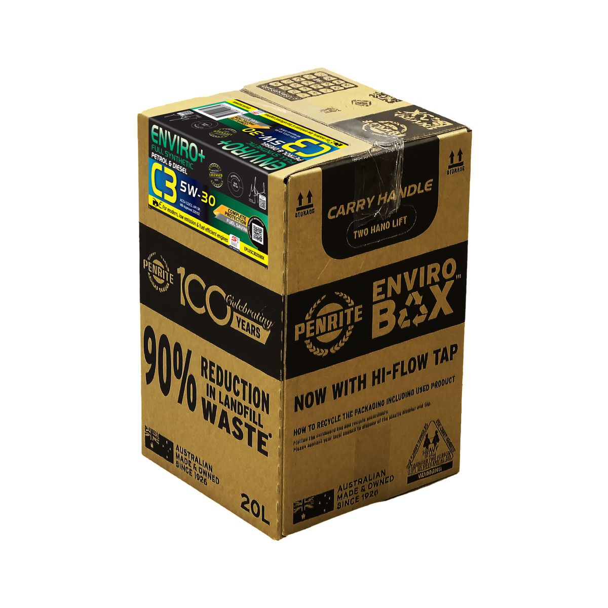 Penrite Enviro+ C3 5W-30 Engine Oil Full-Syn 20L ENVIRO Box EPLUSC3020BOX