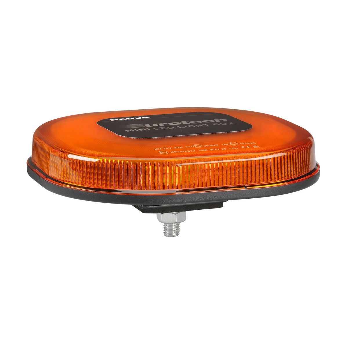 Narva Aeromax LED Mini Light Box 12/24V Single Bolt Mount Amber 85011A