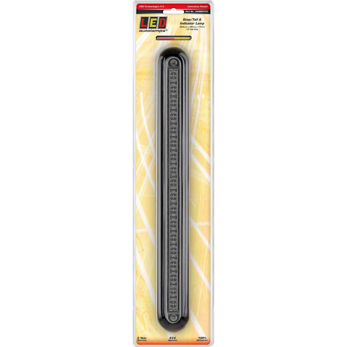 LED Autolamps Stop/Tail/Indicator LED Light Black Bracket 12V 380BBSTI12