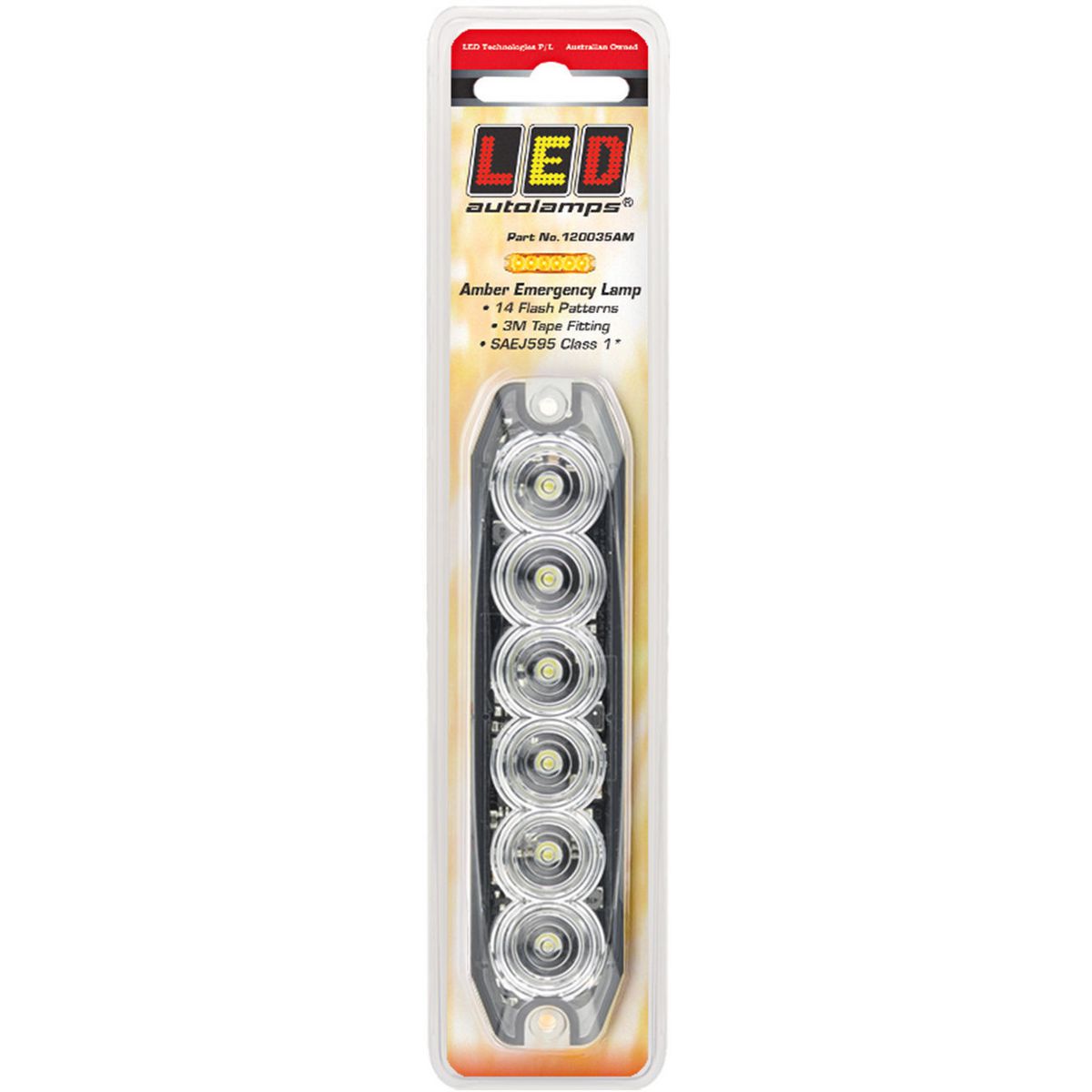 LED Autolamps Directional Light LED Amber 12/24V 14 Flash Patterns 120035AM
