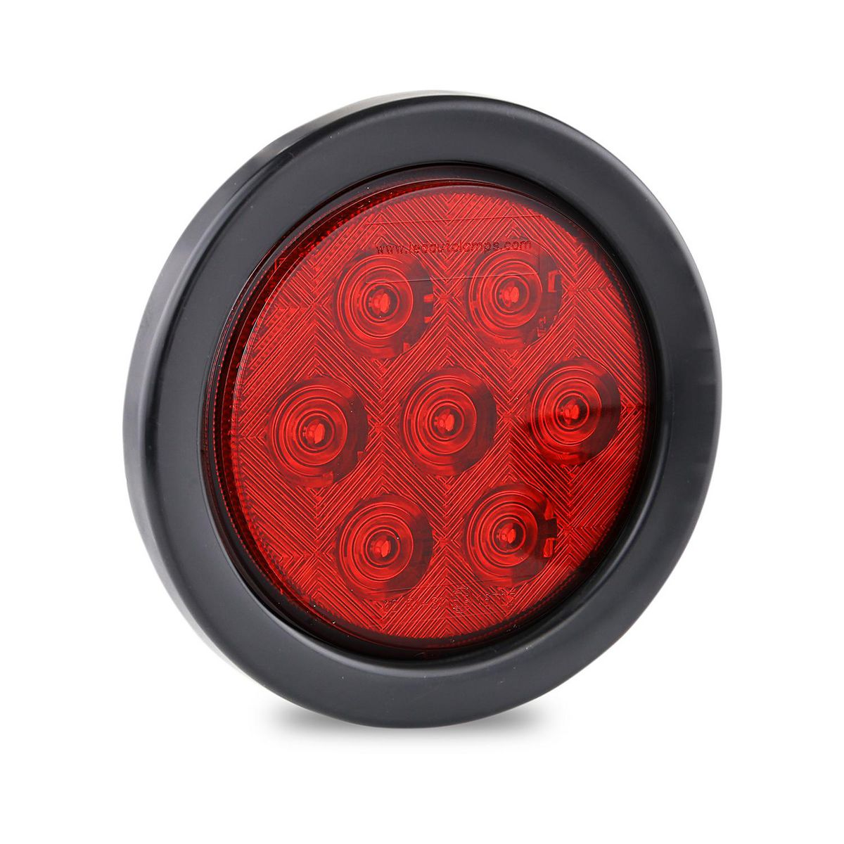 LED Autolamps 12/24V LED Stop/Tail Lamp With Red Lens Round With Grommet/Plug 113RMG
