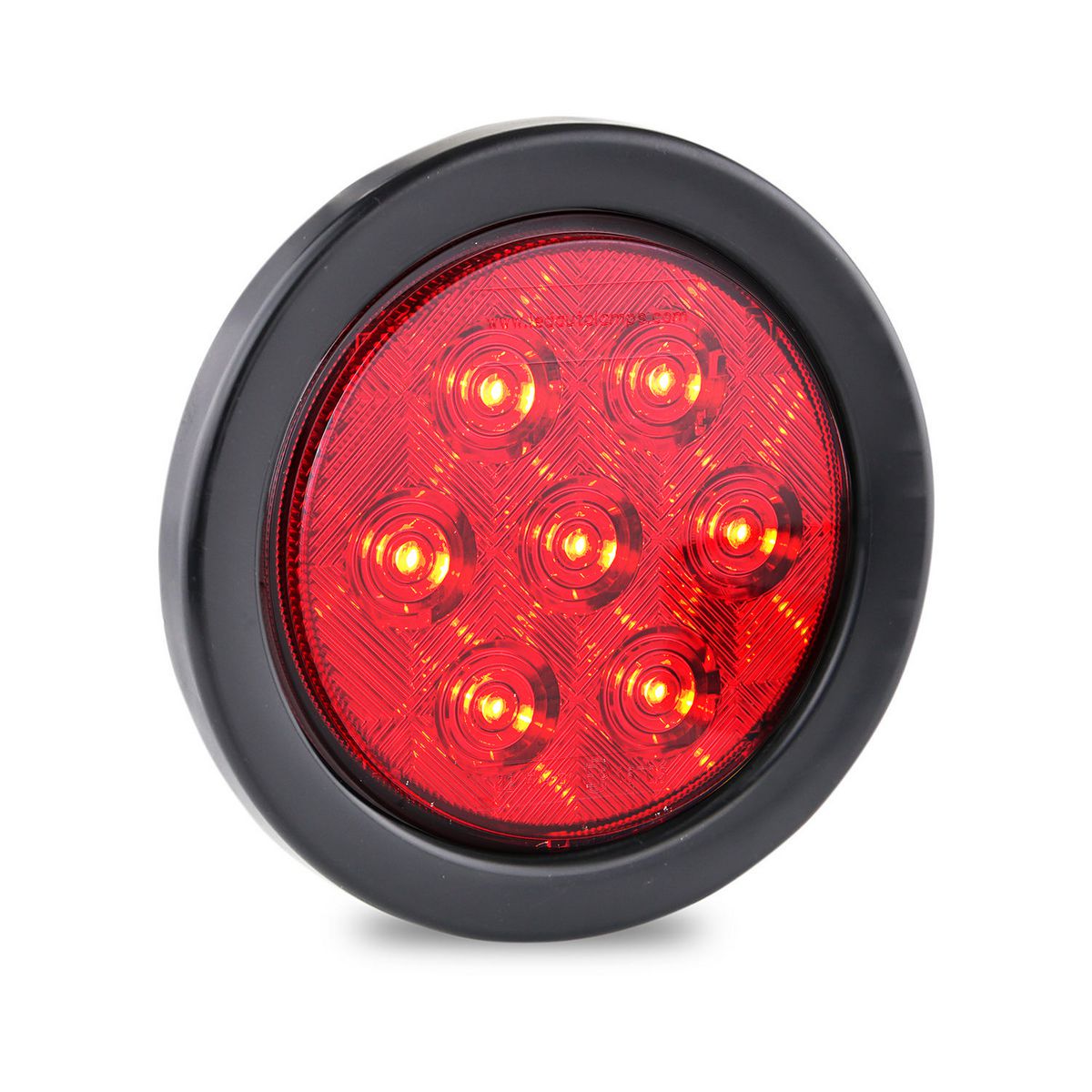 LED Autolamps 12/24V LED Stop/Tail Lamp With Red Lens Round With Grommet/Plug 113RMG