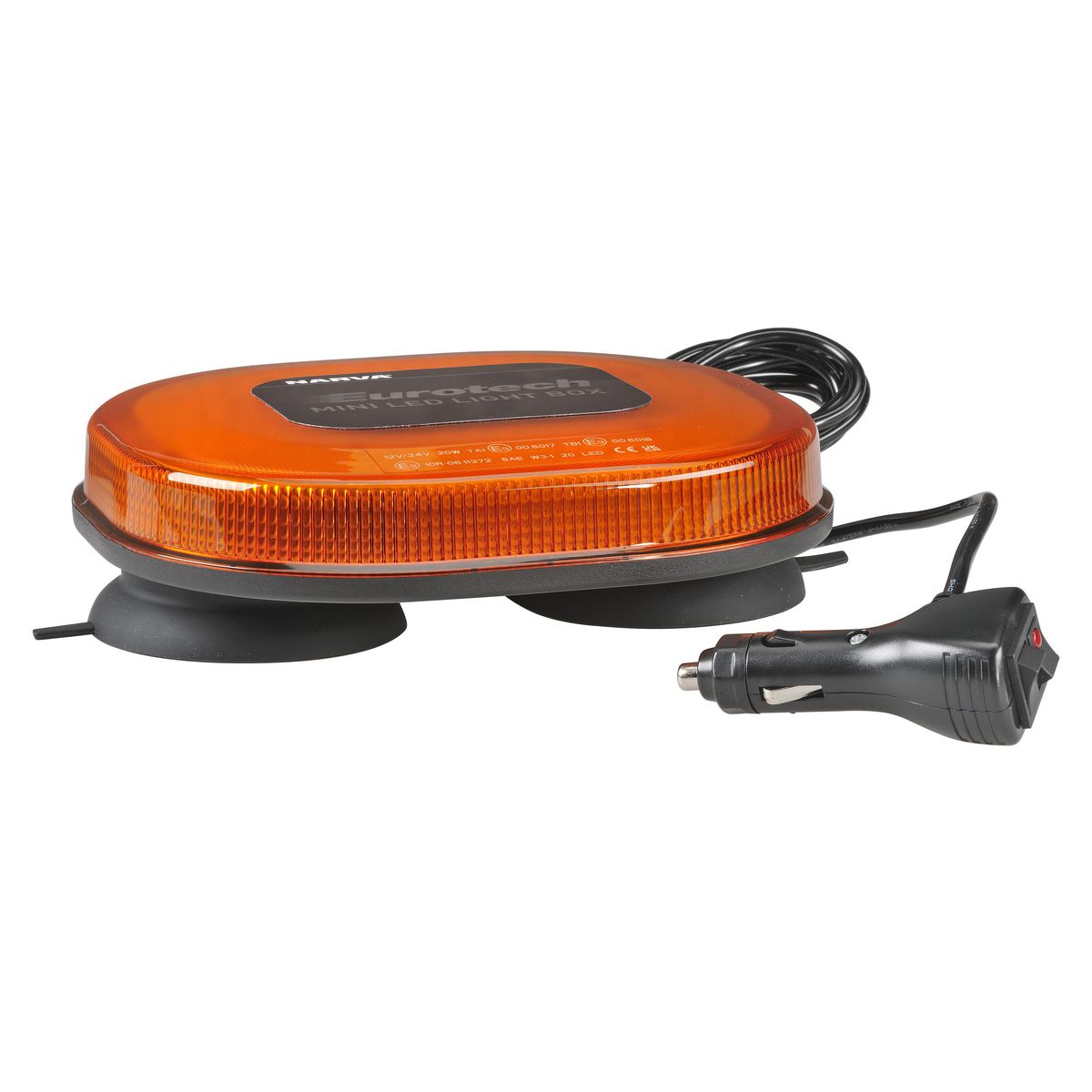 Narva Aeromax LED Mini Bar 12/24V Amber w/ Amber Lens Magnetic Mount 85013A