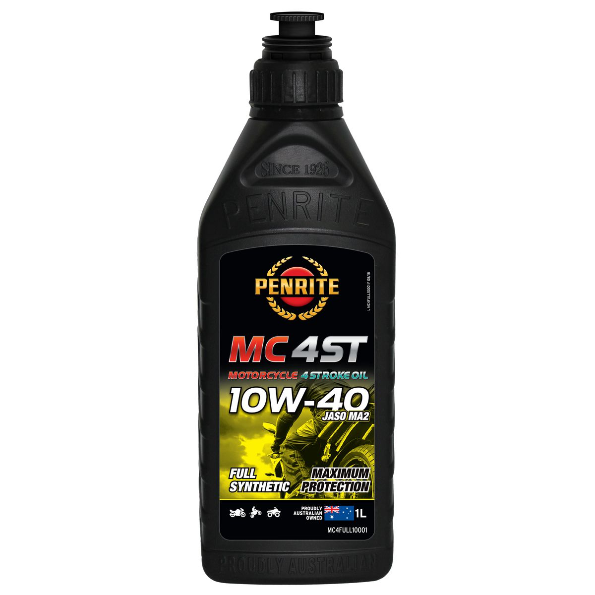 Penrite Full Synthetic 4 Stroke 10W-40 Motorcycle Oil 1L MC4FULL10001