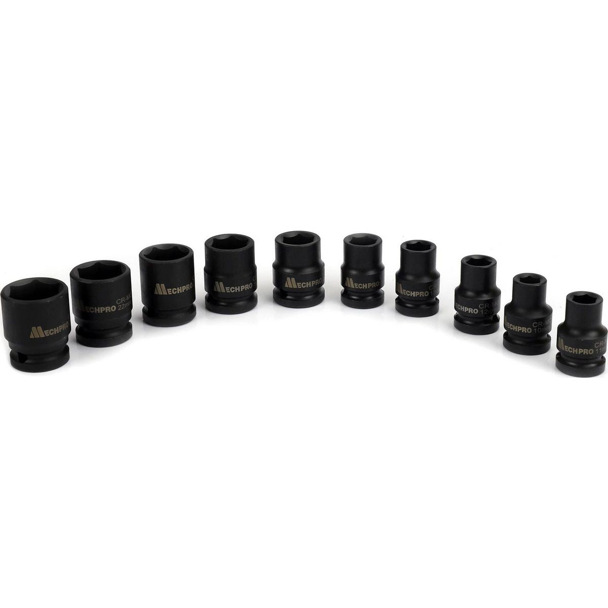 Mechpro Impact Socket Set Metric 1/2In Drive 10pc