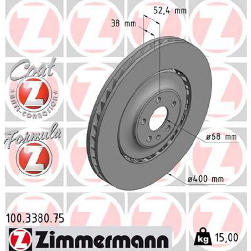 Zimmermann Formula Z Brake Rotor Single 400mm Front 100.3380.75