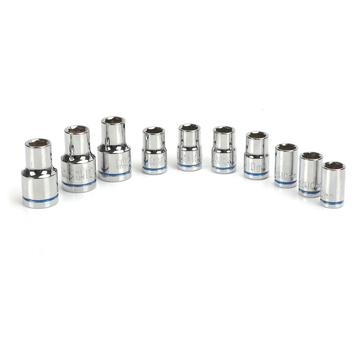 Mechpro Socket Rail Set Metric 1/4In, 3/8In & 1/2In Drive 10pc