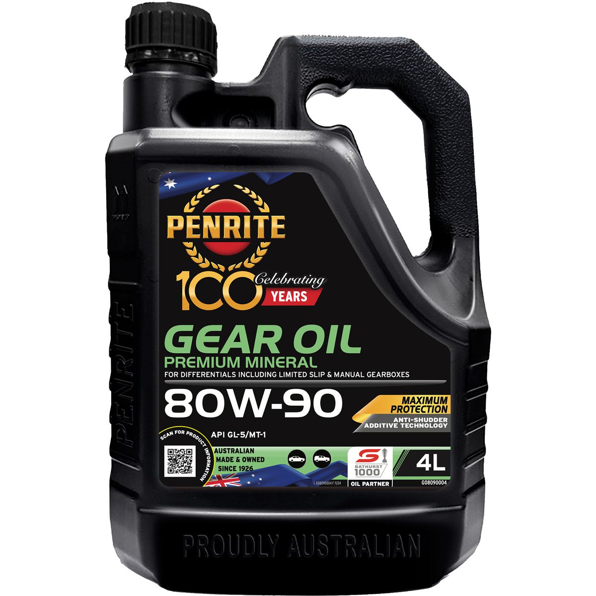 Penrite Gear Oil Mineral 80W-90 4L GO8090004