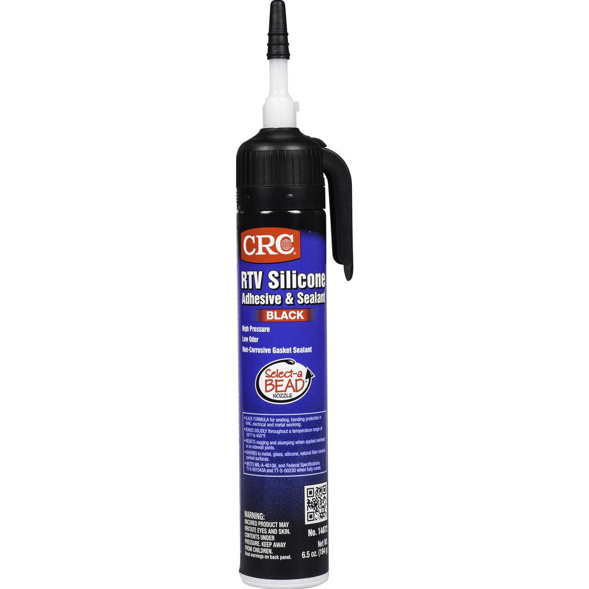 CRC RTV Black Silicone Select-A-Bead Adhesive & Sealant 184g