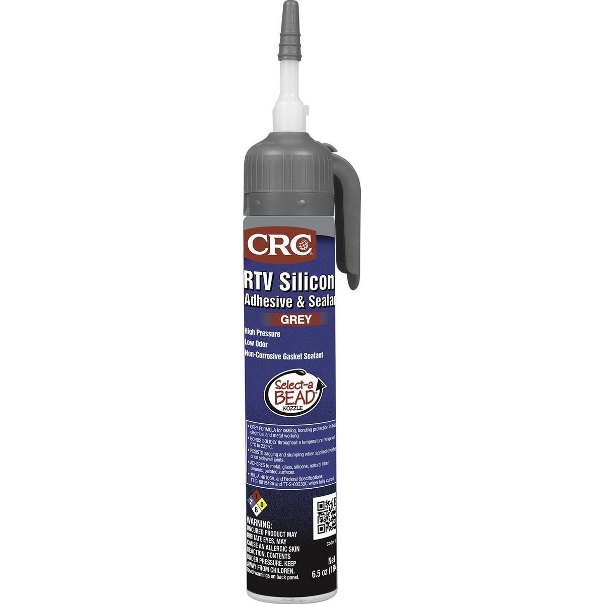 CRC RTV Grey Silicone Select-A-Bead Adhesive & Sealant 184g