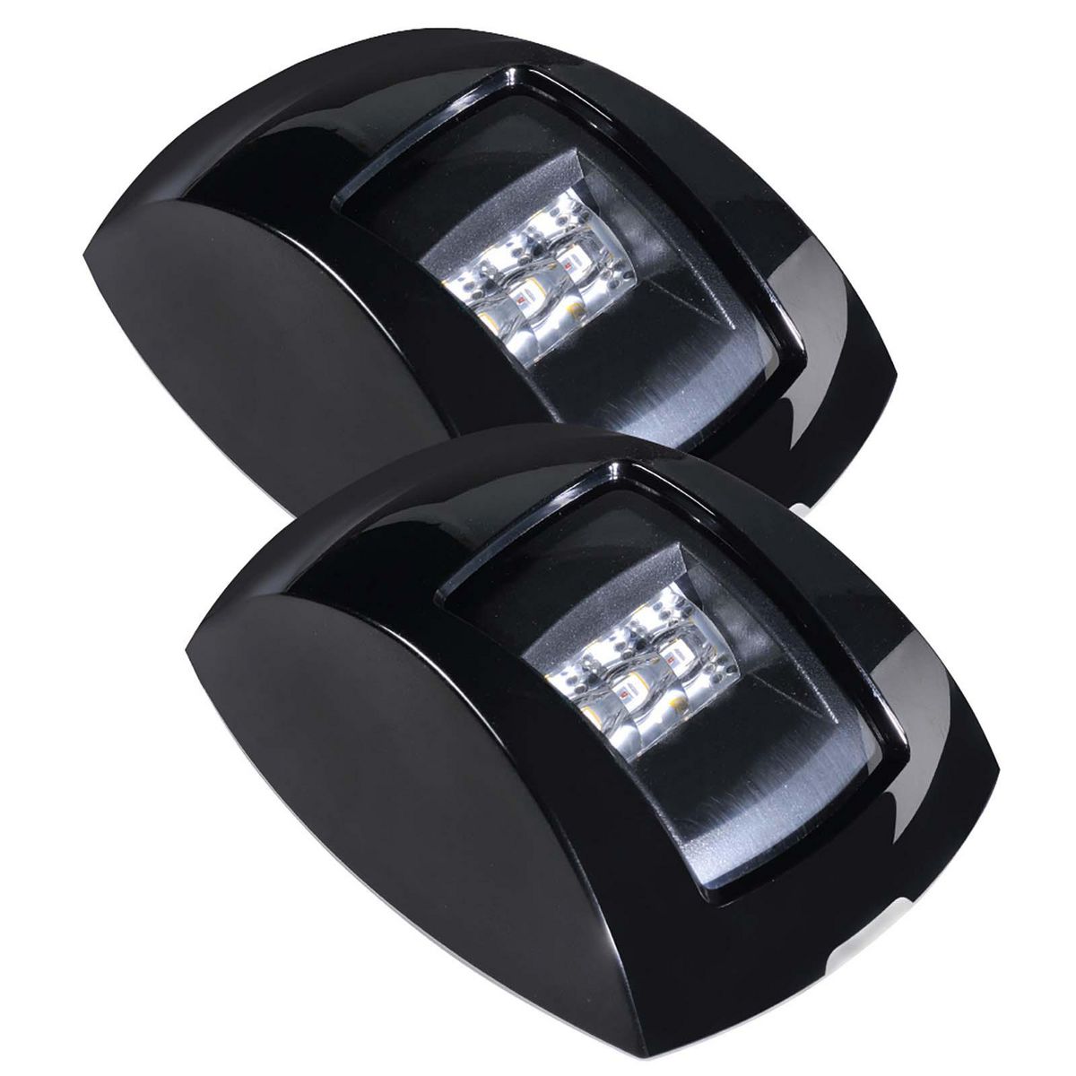 Narva 1 Nautical Mile LED Port & Starboard Lamps with Black Housing and Clear Lenses 9-33V 99016BL