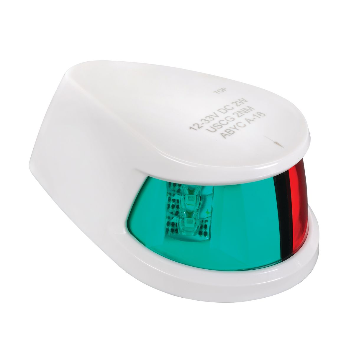 Narva 2 Nautical Mile LED Bi-Coloured Lamp with White Housing Red/Green 9-33V 99080BL