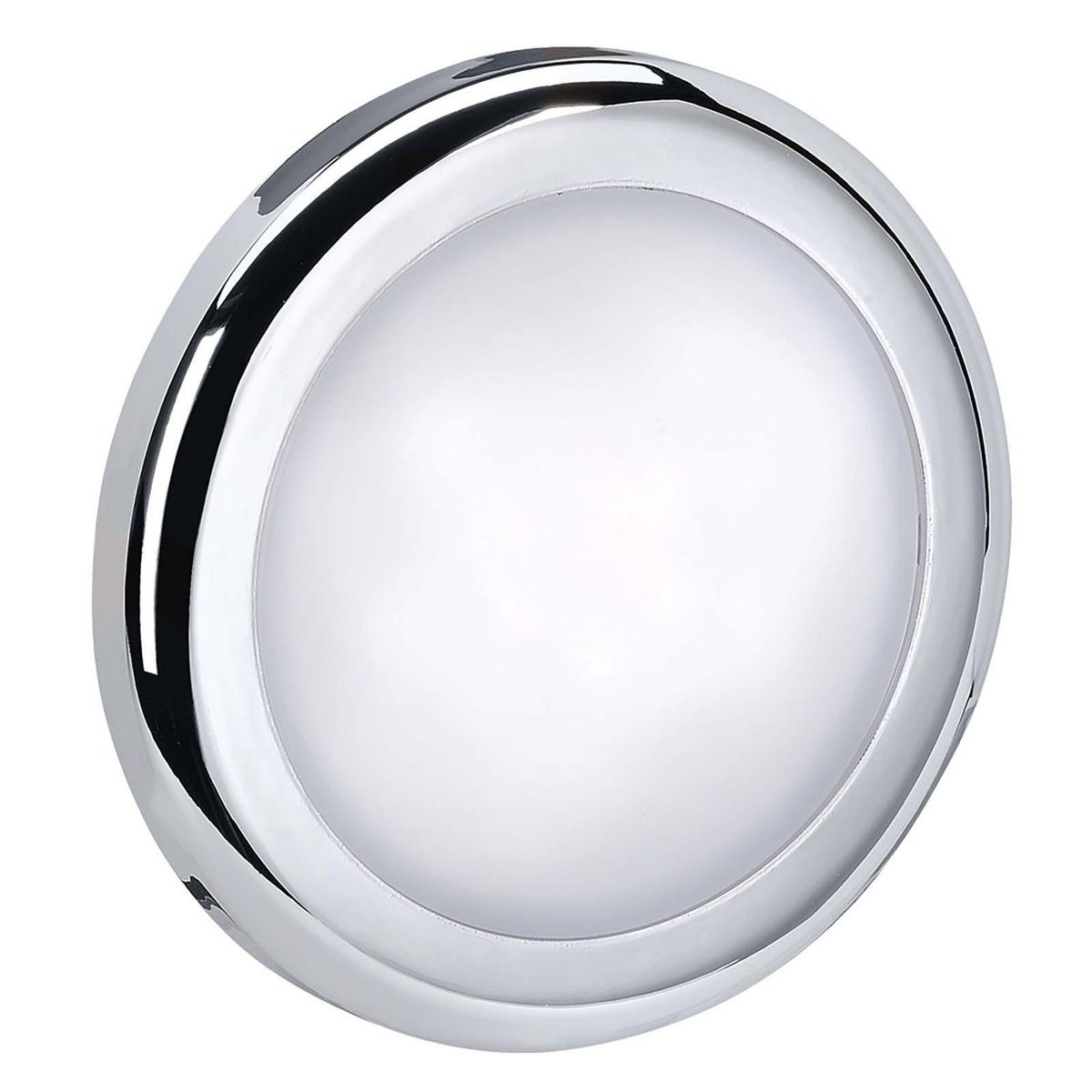 Narva Chrome Interior Lamp Round White 70mm 12V 3W 6000K 87453-12