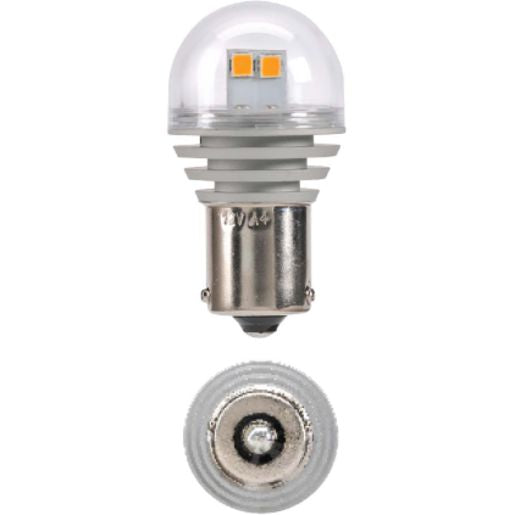 Narva LED Festoon Indicator Globe Amber BAU15S 24V 310Lm Twin Pack 18312BL