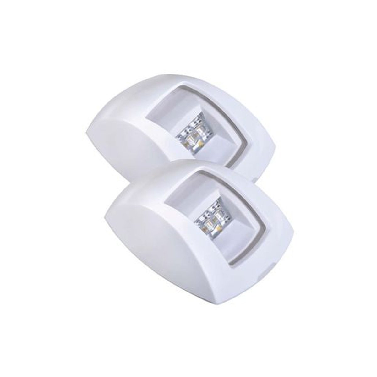 Narva 1 Nautical Mile LED Port & Starboard Lamps with White Housing and Clear Lenses 9-33V 99012BL