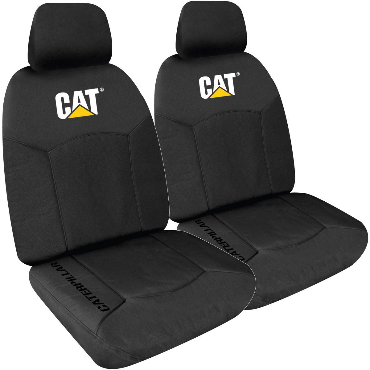Caterpillar Front Car Seat Covers Canvas Black Size 30 (Pair) CVCATBLK30