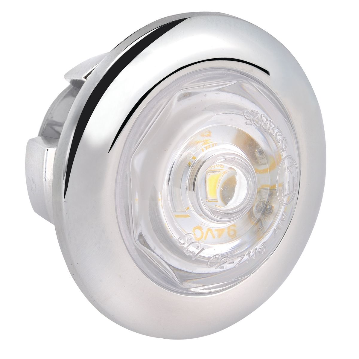 Narva Model 2 LED Front End Outline Marker Lamp with Chrome Housing White 27mm 9-33V 90222C