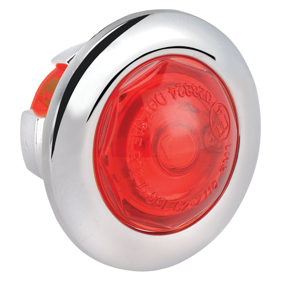 Narva Model 2 LED Rear End Outline Marker Lamp with Chrome Housing Red 27mm 9-33V 90232C